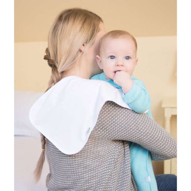 Stay-dry Newborn Bib & Burp Set, Pink & Gray - Bibs - 4