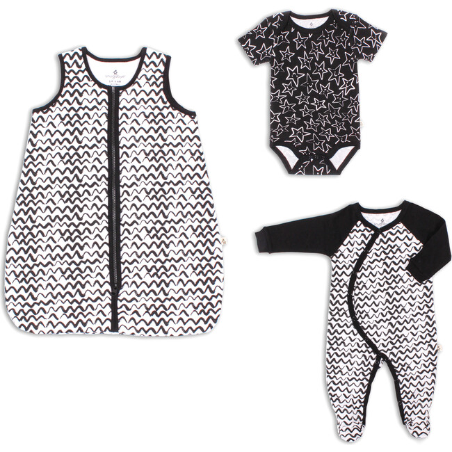 *Exclusive* Newborn Gift Set, Black and White - Mixed Apparel Set - 1