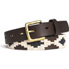*Exclusive* Kids Prince William Polo Belt, Navy & Light Khaki - Belts - 1 - thumbnail