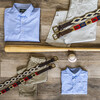 *Exclusive* Kids Prince William Polo Belt, Navy & Light Khaki - Belts - 6