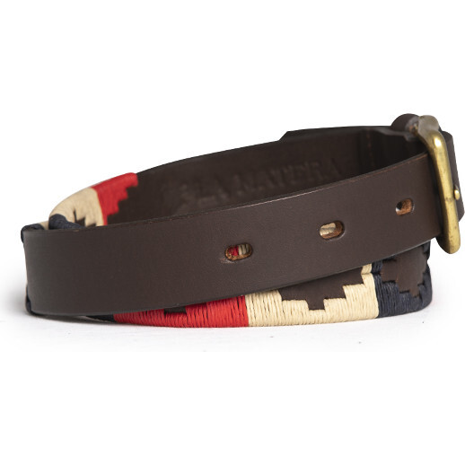 *Exclusive* Kids Americano Polo Belt, Red, Navy, & Wheat - Belts - 4