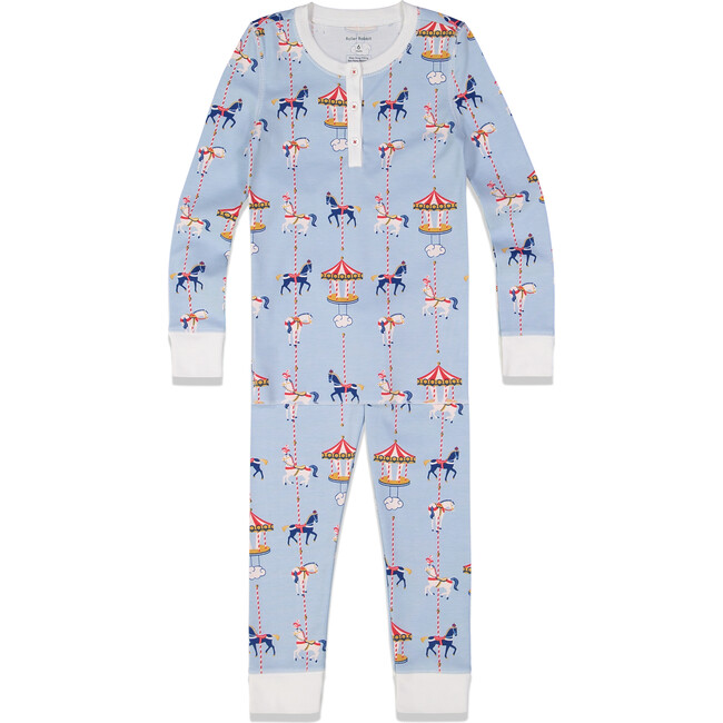 *Exclusive* Kids Carousel Pajama Set, Popcorn - Pajamas - 1