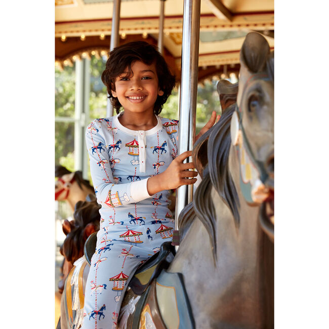 *Exclusive* Kids Carousel Pajama Set, Popcorn - Pajamas - 2