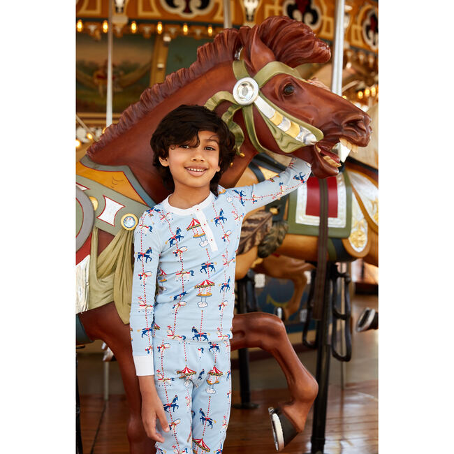 *Exclusive* Kids Carousel Pajama Set, Popcorn - Pajamas - 4