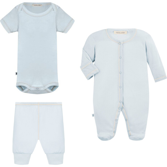 *Exclusive* Classic Layette Baby Gift Set, Blue - Mixed Apparel Set - 1