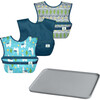 Easy-wear Bib & Platemat Set, Llamas - Bibs - 1 - thumbnail