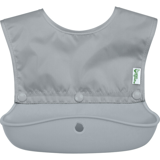 Snap & Go Silicone Food Catcher Bib 2 Pack, Aqua - Bibs - 3