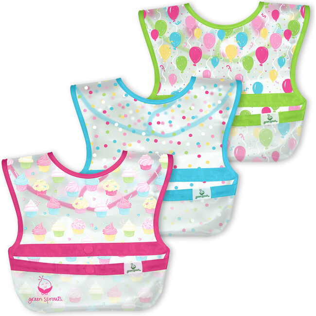 Wipe-off Bib & Sprout Ware Cup Set, Pink