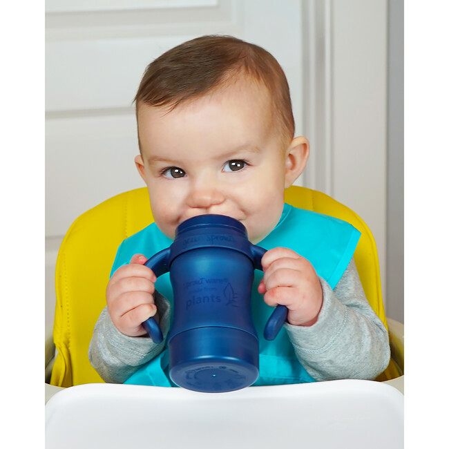 Snap & Go Silicone Food Catcher Bib 2 Pack, Aqua - Bibs - 4