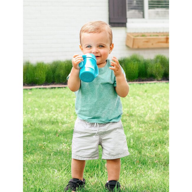Wipe-off Bib & Sprout Ware Cup Set, Aqua - Bibs - 5