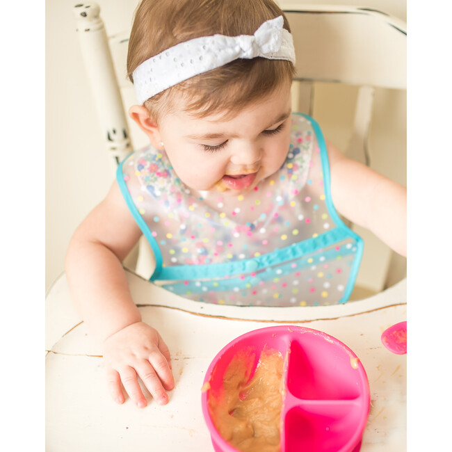 Wipe-off Bib & Sprout Ware Cup Set, Pink - Bibs - 5