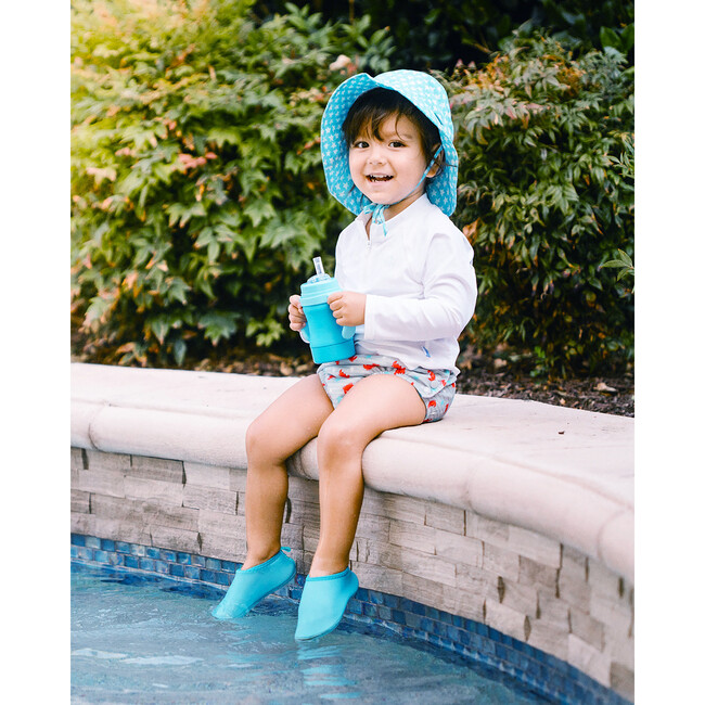Stay-dry Toddler Bib & Sprout Ware Cup Set, Aqua - Bibs - 6