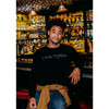 Mens Navy Crewneck, White Embroidered "come together" - Sweaters - 2