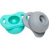 The Pop Pacifier Twin Pack, Mint and Grey - Pacifiers - 3