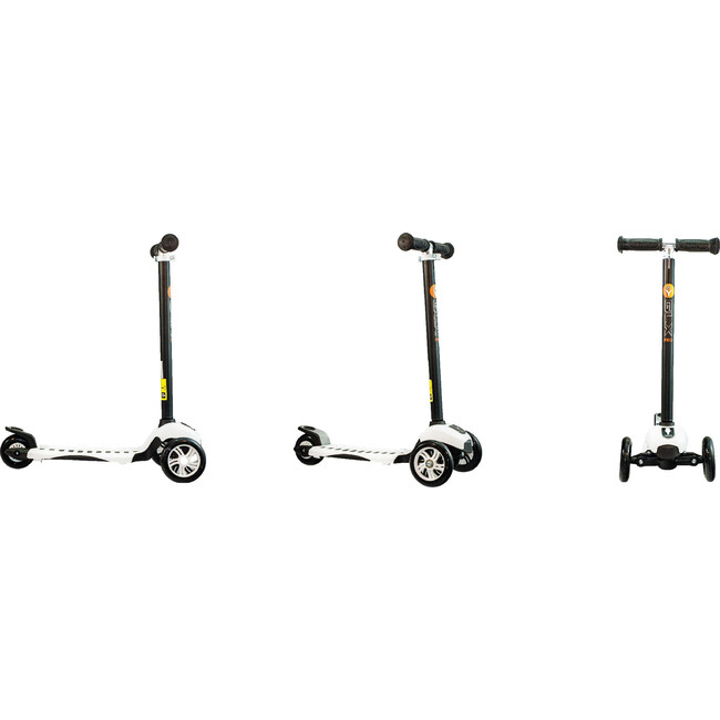 GLX Pro 3-Wheel Kick Scooter, Black/White - Scooters - 3