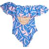 Women's Off the Shoulder One Piece, Blue Palm Reader - One Pieces - 2