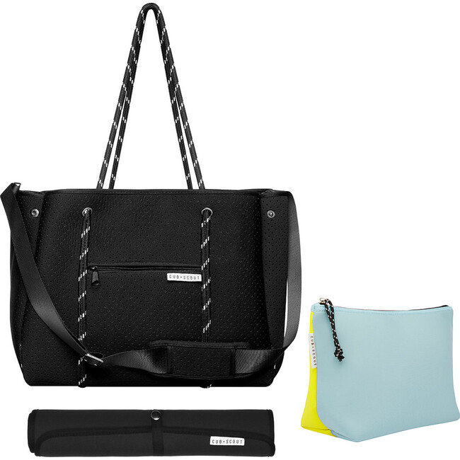 The Mum Set - Black Leader Carryall, Sprite Pouch, Black Mat - Diaper Bags - 1