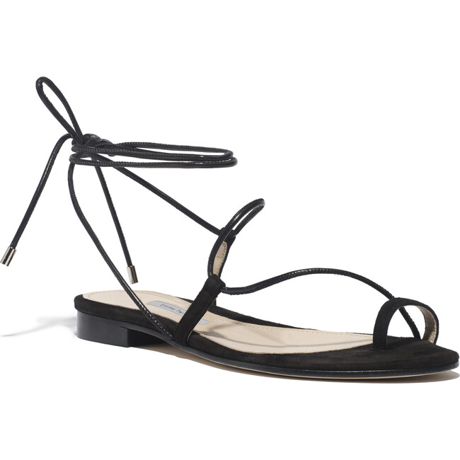 Susan Sandal, Black Suede - Sandals - 1