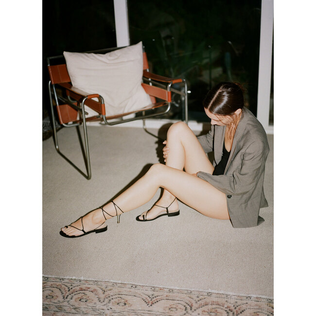 Susan Sandal, Black Suede - Sandals - 4