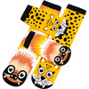 Sloth & Cheetah, Mismatched Socks Set, Kid & Adult Bundle - Socks - 1 - thumbnail