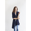 Mother's Cocoon Nursing Shawl, Navy - Nursing Covers - 3