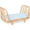 Rattan Doll Day Bed, Natural/Blue - Dollhouses - 1 - thumbnail