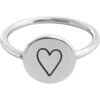 Sterling Silver Perfectly Imperfect Heart Signet Ring - Rings - 1 - thumbnail