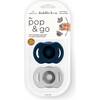 The Pop & Go Pacifier Twin Pack, Navy About You & Oh Happy Grey - Pacifiers - 1 - thumbnail