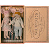 Mum + Dad Mice in Cigar Box - Dolls - 1 - thumbnail