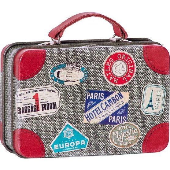 Grey Metal Doll Suitcase - Doll Accessories - 1