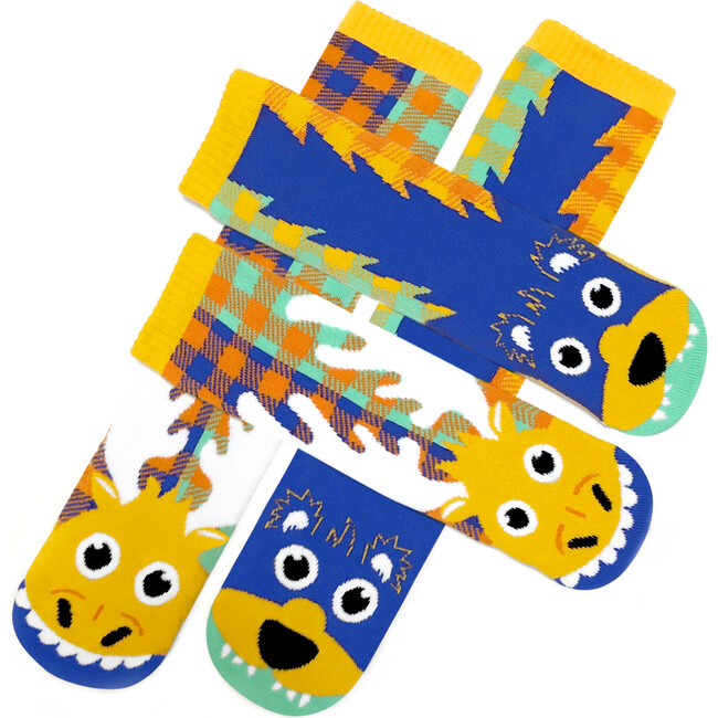 Moose & Bear, Mismatched Socks Set, Kid & Adult Bundle - Socks - 1