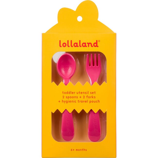 Lollaland 5-Piece Toddler Utensil Set, Pink