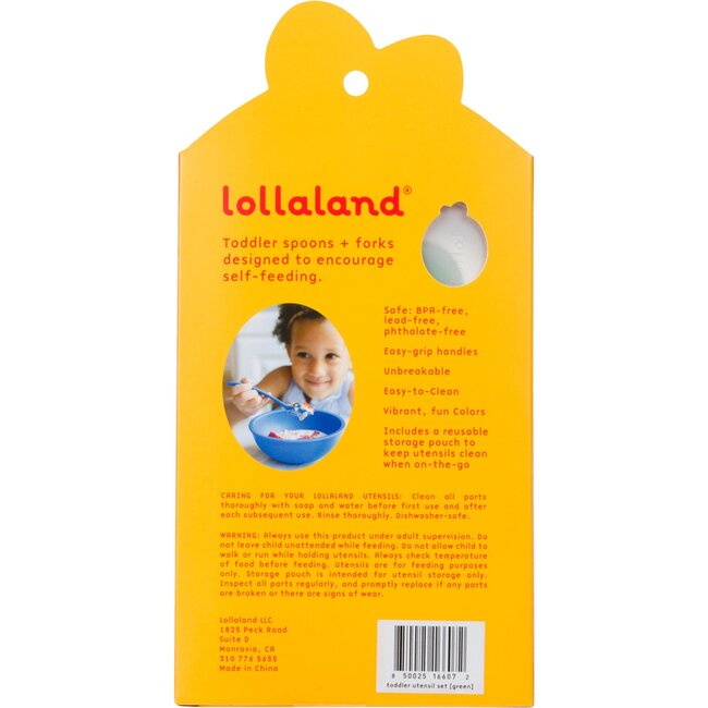 Lollaland 5-Piece Toddler Utensil Set, Pink