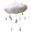 LUXE Color Fade Rain Cloud Mobile, Silver & Gray + Bolt - Mobiles - 1 - thumbnail