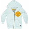 Smiley Zip Hoodie, White - Sweatshirts - 2