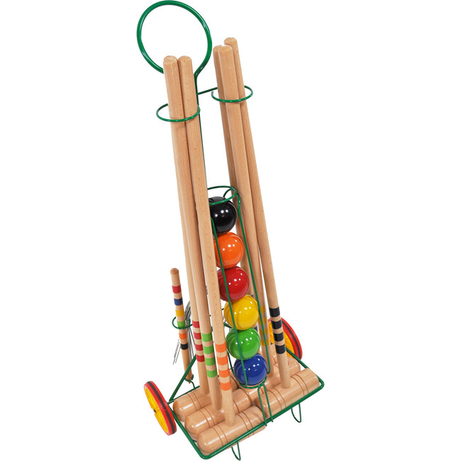 6 Player Croquet Set with Trolley