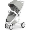 Greentom Classic Stroller, White Frame, Grey Fabric - Single Strollers - 1 - thumbnail