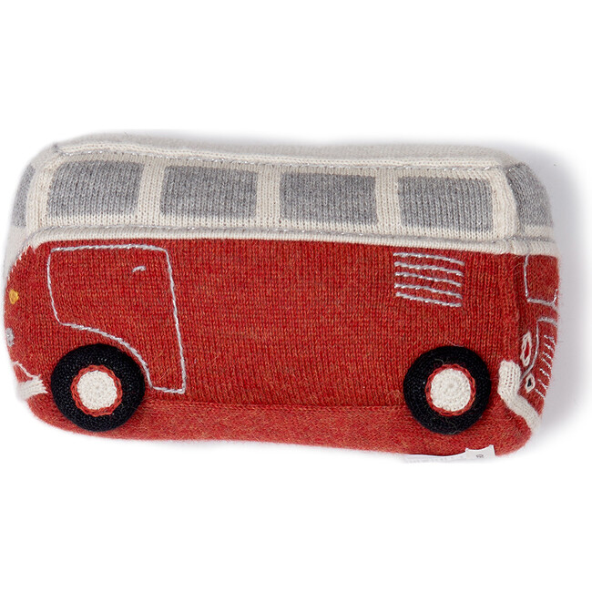 Volkswagen Bus Plush Toy, Red - Transportation - 1