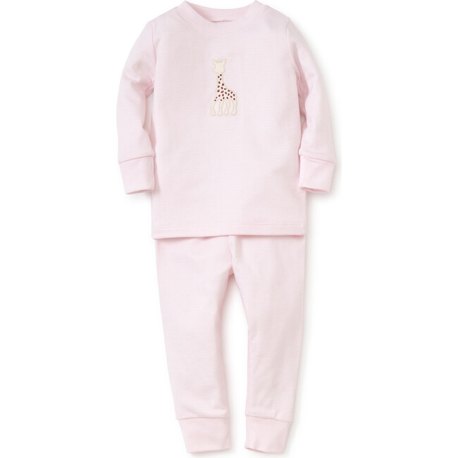 Sophie La Girafe Stripe Pajamas, Pink - Kissy Kissy Sleepwear | Maisonette