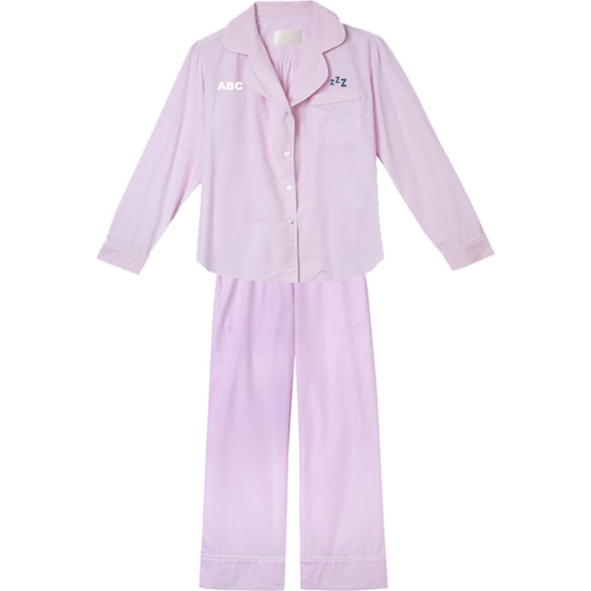 Monogrammable Womens Daniella Pajama Set, Pale Pink - Pajamas - 1