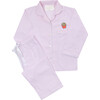 Monogrammable Classic Collar Pajama Set, Pale Pink - Pajamas - 3