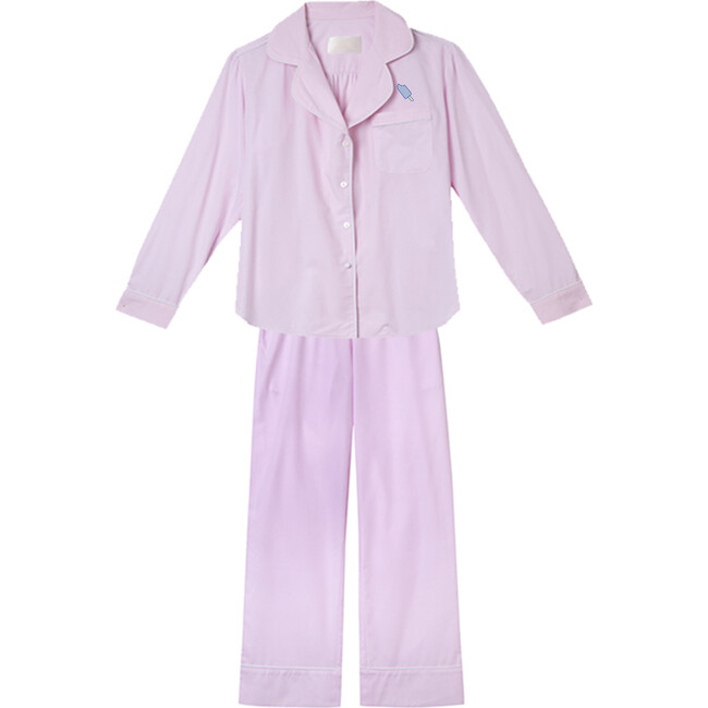 Monogrammable Womens Daniella Pajama Set, Pale Pink - Pajamas - 7
