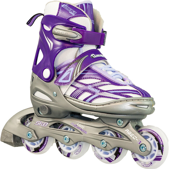 Adjustable Inline Skates, Purple/Silver - Sports Gear - 1