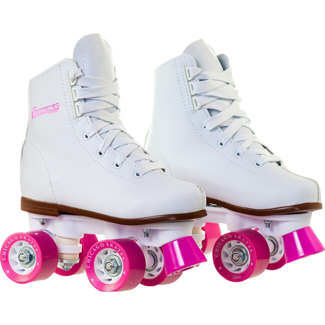 Rink Skates, White/Pink