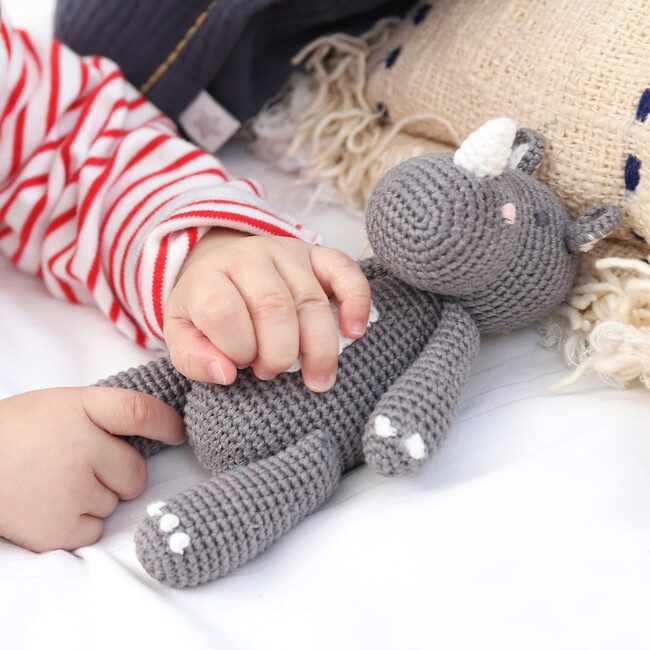 Crochet Rob Rhino Rattle Toy - Rattles - 3