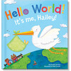 Hello World! Personalized Baby Book, Blue - Books - 1 - thumbnail