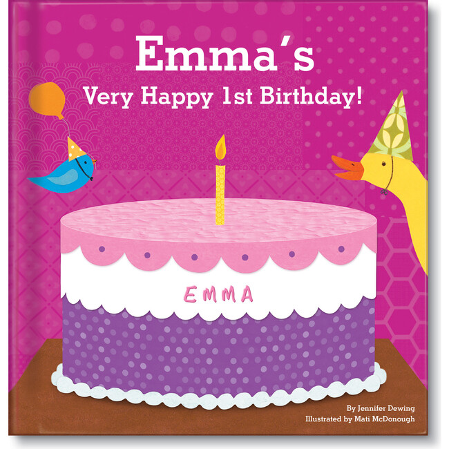 My Very Happy Birthday Personalized Board Book, Girl - Books - 1 - zoom