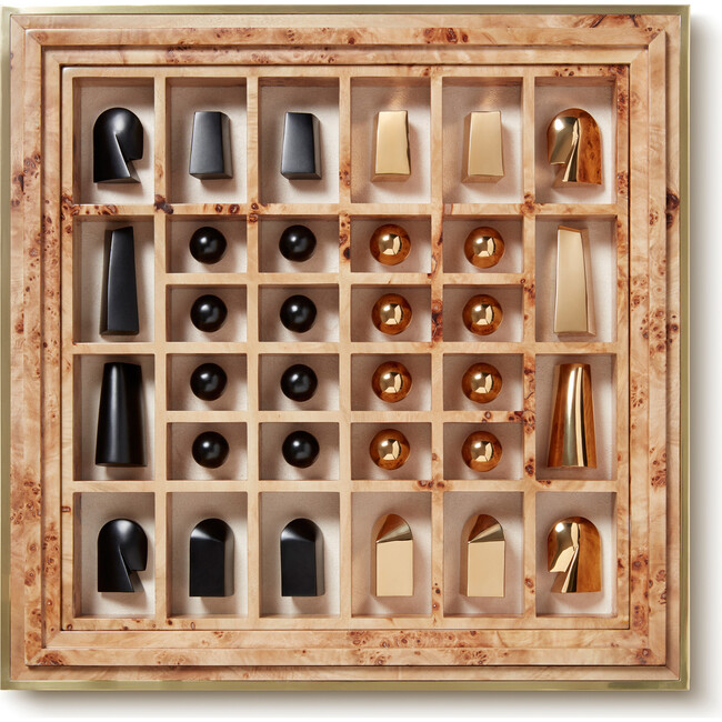Shagreen Chess Set, Chocolate - Board Games - 3