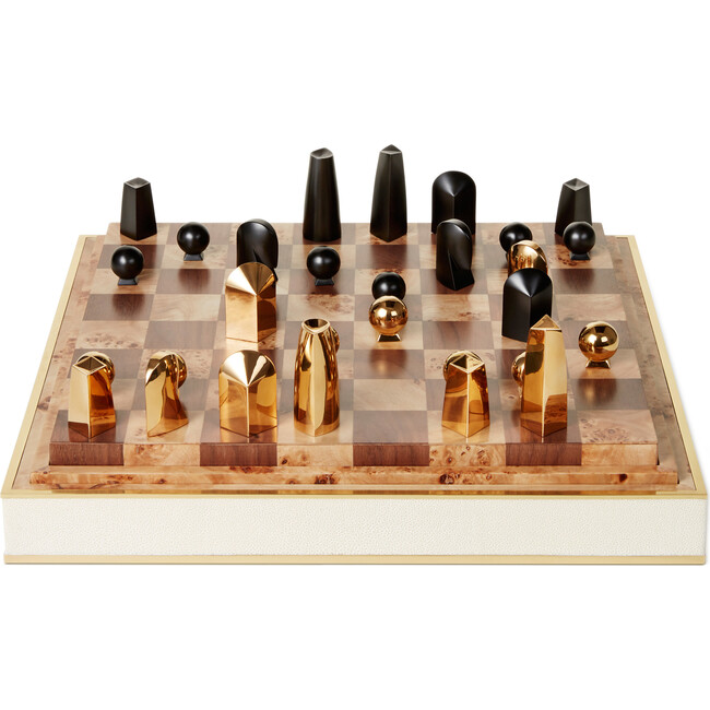 Shagreen Chess Set, Cream - Board Games - 5
