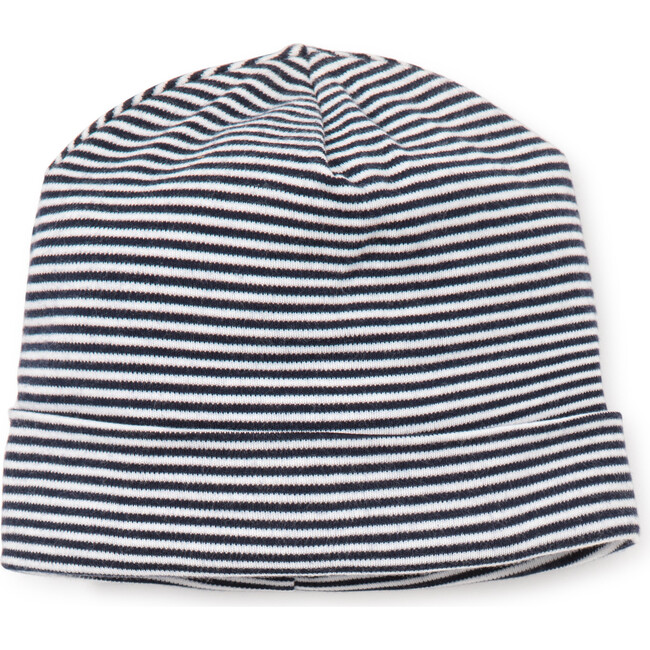 Essentials Striped Hat, Navy - Hats - 1